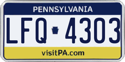PA license plate LFQ4303