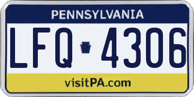 PA license plate LFQ4306