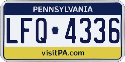 PA license plate LFQ4336