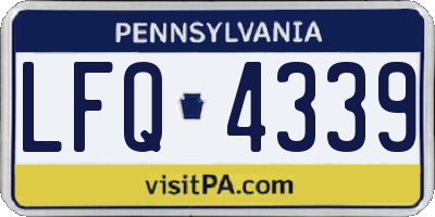 PA license plate LFQ4339