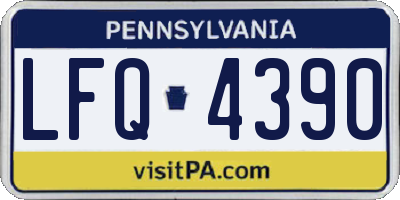 PA license plate LFQ4390