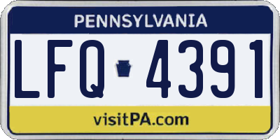 PA license plate LFQ4391
