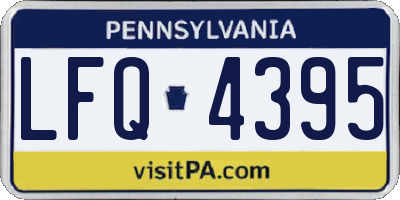 PA license plate LFQ4395