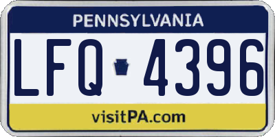 PA license plate LFQ4396
