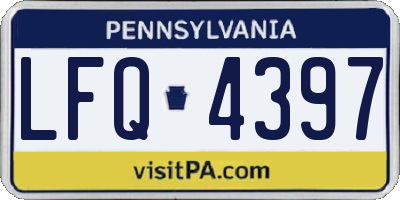 PA license plate LFQ4397