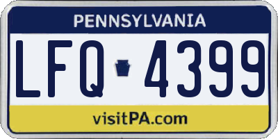 PA license plate LFQ4399