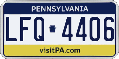 PA license plate LFQ4406