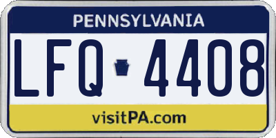 PA license plate LFQ4408