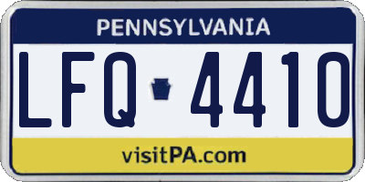PA license plate LFQ4410
