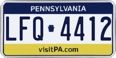 PA license plate LFQ4412