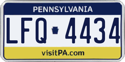 PA license plate LFQ4434