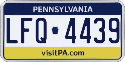 PA license plate LFQ4439