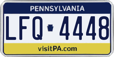 PA license plate LFQ4448