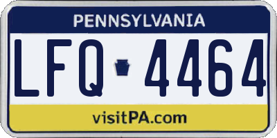 PA license plate LFQ4464