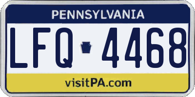 PA license plate LFQ4468