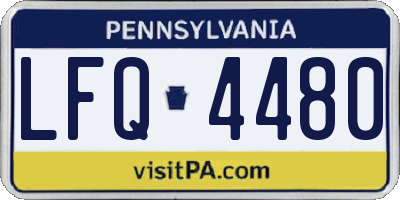 PA license plate LFQ4480
