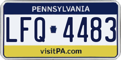 PA license plate LFQ4483