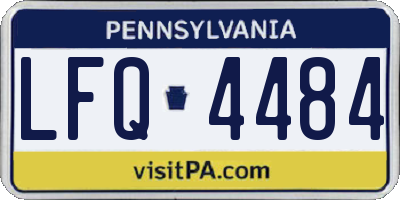 PA license plate LFQ4484