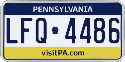 PA license plate LFQ4486