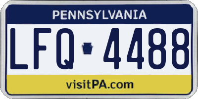 PA license plate LFQ4488