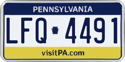 PA license plate LFQ4491