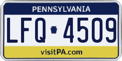PA license plate LFQ4509