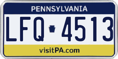 PA license plate LFQ4513