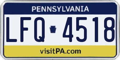 PA license plate LFQ4518