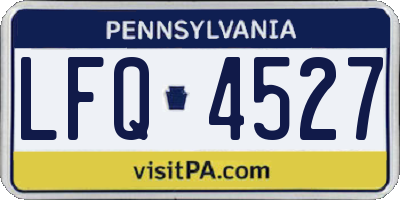 PA license plate LFQ4527
