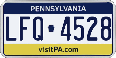 PA license plate LFQ4528