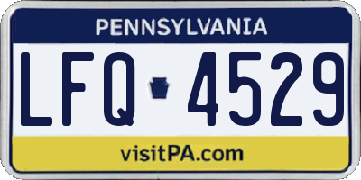 PA license plate LFQ4529