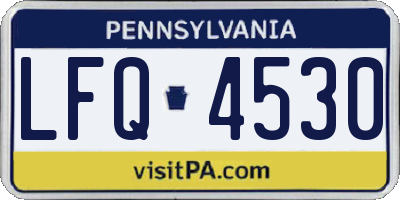 PA license plate LFQ4530
