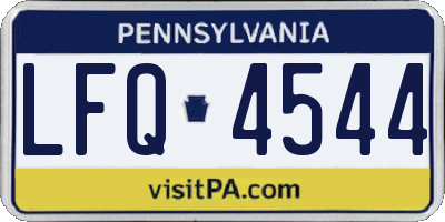 PA license plate LFQ4544