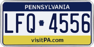 PA license plate LFQ4556
