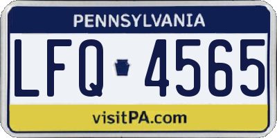 PA license plate LFQ4565