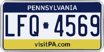 PA license plate LFQ4569