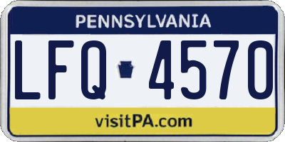 PA license plate LFQ4570