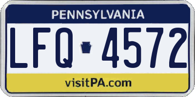 PA license plate LFQ4572