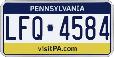 PA license plate LFQ4584