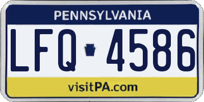 PA license plate LFQ4586