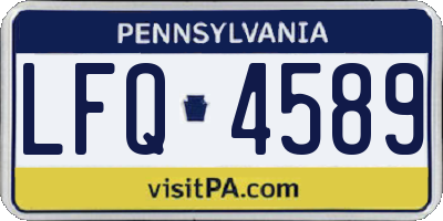 PA license plate LFQ4589