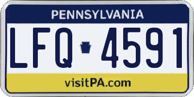PA license plate LFQ4591
