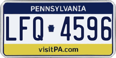 PA license plate LFQ4596
