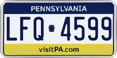 PA license plate LFQ4599