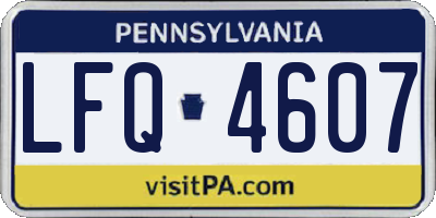 PA license plate LFQ4607