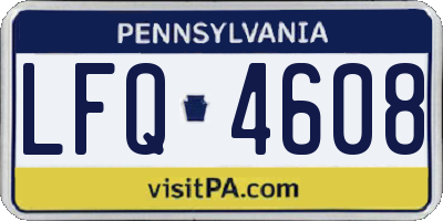 PA license plate LFQ4608