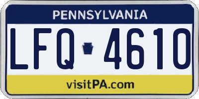 PA license plate LFQ4610