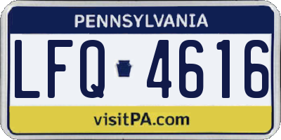 PA license plate LFQ4616