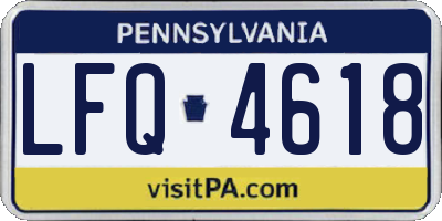 PA license plate LFQ4618