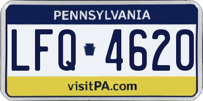PA license plate LFQ4620